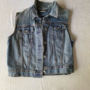 y2K GAP Blue Denim Vest amazing HARD FIND
